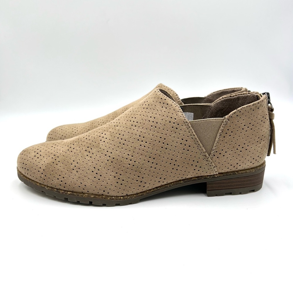 Dr Scholls Size 9.5 Microsuede‎ Brown Taupe Beige Ankle Boots Shooties Shoes - Picture 5 of 13